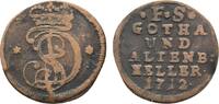 Sachsen-Gotha-Altenburg Cu Heller Friedrich II. 1691-1732 -
