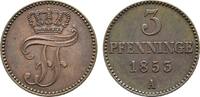 Mecklenburg-Schwerin Cu 3 Pfennig Friedrich Franz II. 1842-1883 -