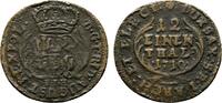 Sachsen-Albertinische Linie Zeitgenössische Fälschung des 1/12 Taler Friedrich August I. 1694-1733 -