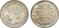 Niederlande-Königreich 25 Cent Wilhelmina I. 1890-1948 -