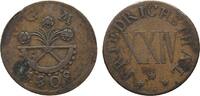Sachsen-Meiningen Cu Marke zu 24 Kreuzern Bernhard Erich Freund 1803-1866 -