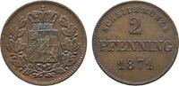 Bayern Cu 2 Pfennig Ludwig II. 1864-1886 -