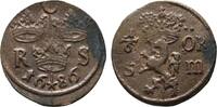 Schweden Cu 1/6 Öre silvermynt Karl XI. 1660-1697 -