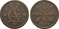Schweden Cu 1/2 Skilling Gustav IV. Adolf 1792-1809 -