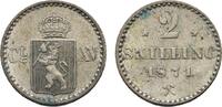 Norwegen 2 Skilling Carl XV. 1859-1872 -