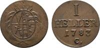 Cu Heller 1783 C Sachsen-Albertinische Linie Friedrich August III. 1763-1806 Sehr schön +