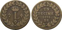 Frankreich Cu 10 Centimes Ludwig XVIII. 1814, 1815-1824 -