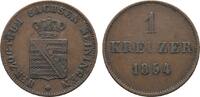 Sachsen-Meiningen Cu Kreuzer Bernhard Erich Freund 1803-1866 -