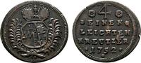 Würzburg, Bistum Cu 1/4 Leichter Kreuzer Karl Philipp von Greiffenklau-Vollraths 1749-1754 -