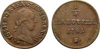 Haus Habsburg Cu 1/4 Kreuzer Josef II. 1780-1790 -