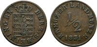 Sachsen-Meiningen Cu 1/2 Kreuzer Bernhard Erich Freund 1803-1866 -