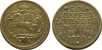 Braunschweig-Wolfenbüttel Messing-Passiergewicht zu 2 Louis d'or Karl I. 1735-1780 -
