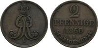 Braunschweig-Calenberg-Hannover Cu 2 Pfennig Georg V. 1851-1866 -