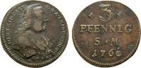 Mainz, Erzbistum Cu 3 Pfennig Johann Friedrich Karl Graf von Ostein 1743-1763 -