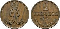 Braunschweig-Calenberg-Hannover Cu 2 Pfennig Georg V. 1851-1866 -