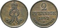 Braunschweig-Calenberg-Hannover Cu 2 Pfennig Georg V. 1851-1866 -