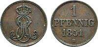Braunschweig-Calenberg-Hannover Cu Pfennig Ernst August 1837-1851 -