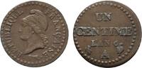 Frankreich Cu Centime Erste Republik -