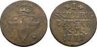 Dänemark Cu Skilling Christian VII. 1766-1808 -