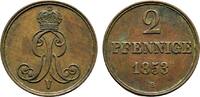 Braunschweig-Calenberg-Hannover Cu 2 Pfennig Georg V. 1851-1866 -