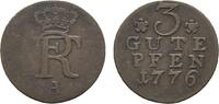 Brandenburg-Preußen 3 Gute Pfennig Friedrich II. 1740-1786 -