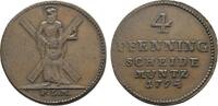 Braunschweig-Calenberg-Hannover Ausbeute Cu 4 Pfennig Georg III. 1760-1820 -