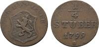Jever, Herrschaft Cu 1/4 Stüber Friederike Auguste Sophie 1793-1807 -