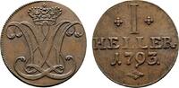 Hessen-Kassel Cu Heller Wilhelm IX. 1785-1803 -