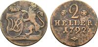 Hessen-Kassel Cu 2 Heller Wilhelm IX. 1785-1803 -