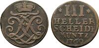 Hessen-Kassel Cu 3 Heller Friedrich II. 1760-1785 -