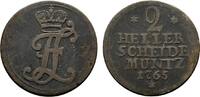 Hessen-Kassel Cu 2 Heller Friedrich II. 1760-1785 -