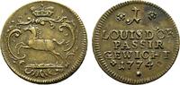 Braunschweig-Wolfenbüttel Messing-Passiergewicht zu 1 Louis d'or Karl I. 1735-1780 -