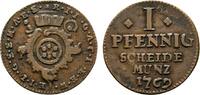 Mainz, Erzbistum Cu Pfennig Emmerich Joseph von Breitbach-Bürresheim 1763-1774 -