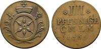 Mainz, Erzbistum Cu 4 Pfennig Emmerich Joseph von Breitbach-Bürresheim 1763-1774 -