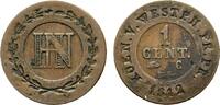 Westfalen, Königreich Cu Centime Hieronymus Napoleon 1807-1813 -