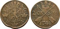 Schweden Cu 2 Öre Friedrich I. 1720-1751 -