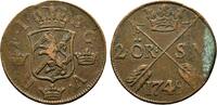 Schweden Cu 2 Öre Friedrich I. 1720-1751 -
