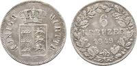 Württemberg 6 Kreuzer Wilhelm I. 1816-1864 -
