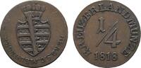 Sachsen-Meiningen Cu 1/4 Kreuzer Bernhard Erich Freund 1803-1866 -