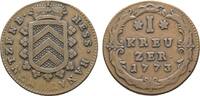 Hanau-Münzenberg Cu Kreuzer Wilhelm IX. von Hessen-Kassel 1760-1785 -