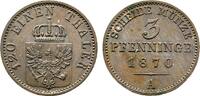 Brandenburg-Preußen Cu 3 Pfennig Wilhelm I. 1861-1888 -