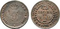 Spanien Cu 1/10 Real Isabel II. 1833-1868 -