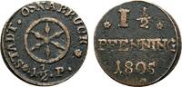 Osnabrück, Stadt Cu 1 1/2 Pfennig -