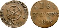 Osnabrück, Stadt Cu 1 1/2 Pfennig -