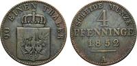 Brandenburg-Preußen Cu 4 Pfennig Friedrich Wilhelm IV. 1840-1861 -