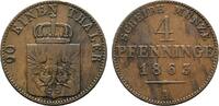 Brandenburg-Preußen Cu 4 Pfennig Wilhelm I. 1861-1888 -