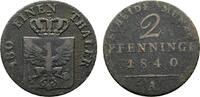 Brandenburg-Preußen Cu 2 Pfennig Friedrich Wilhelm III. 1797-1840 -