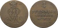 Braunschweig-Calenberg-Hannover Cu 4 Pfennig Georg IV. 1820-1830 -