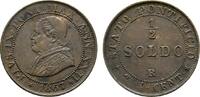 Italien-Kirchenstaat 1/2 Soldo Pius IX. 1846-1878 -