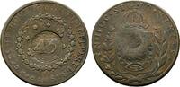 Brasilien Cu 40 Reis Pedro II. 1831-1889 -